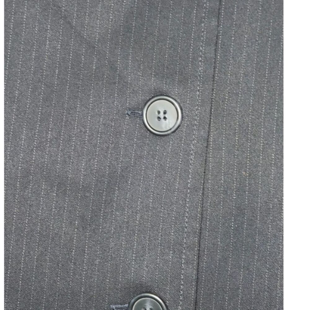 United Colors of Benetton Navy Blue Striped Buttoned Wrap Skirt Size 6 - Picture 7 of 8